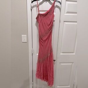 Vintage Tiffany Designs formal gown. Beaded, chiffon.